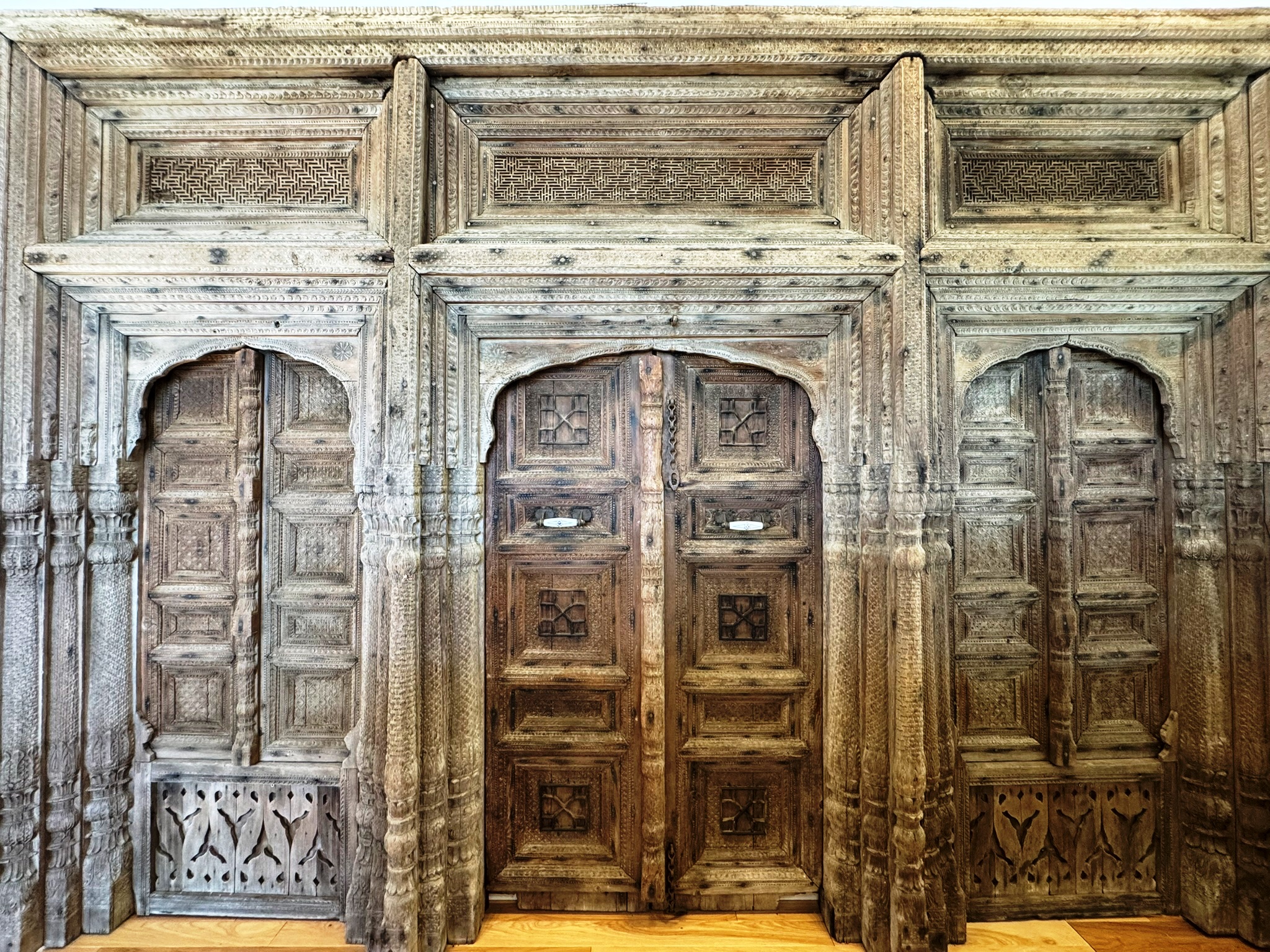Carved wooden wall from the Swat Valley of Pakistan