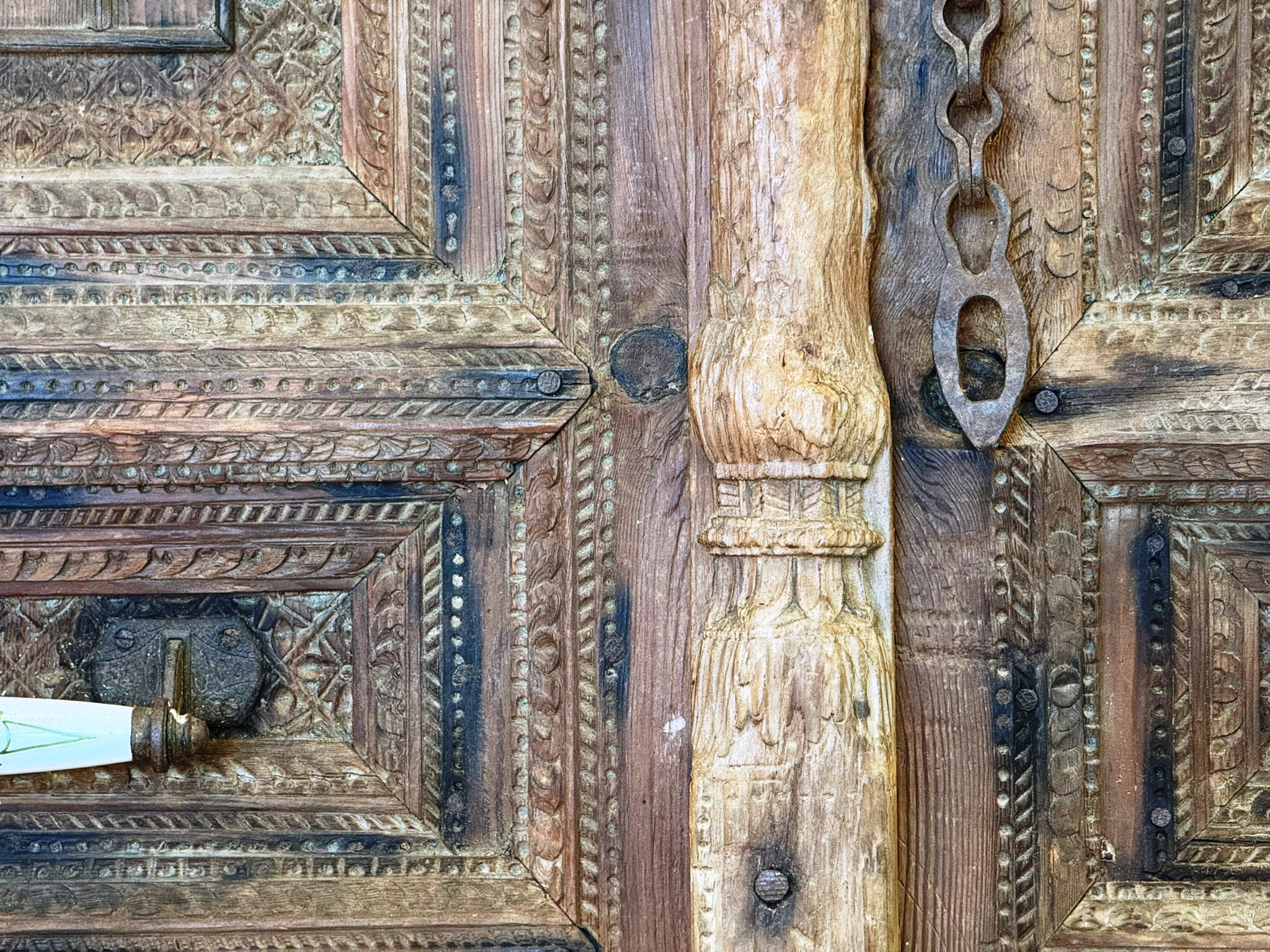 Detail of carved acanthus column